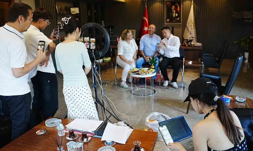 Germencik'te kuru incir tanıtımı için Çinli elçiler ağırlandı