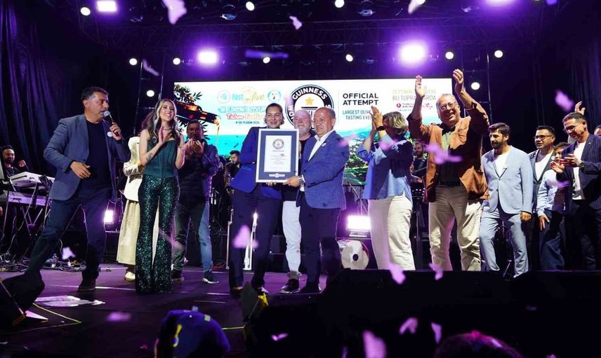 Edremit zeytinyağı tadım festivali ile dünya rekoru kırdı