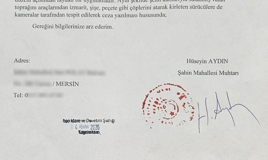 Mahalle muhtarı çevre kirliliğiyle mücadelede kamera talep etti