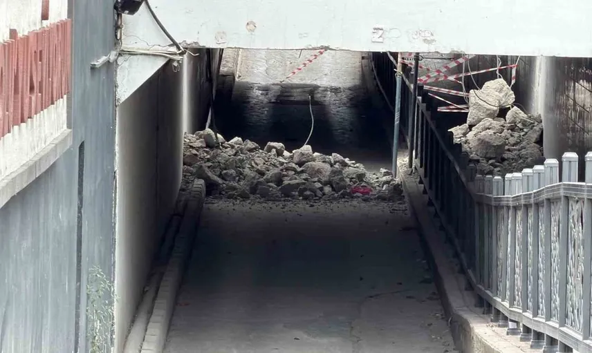 Bolu'da alt geçitte çökme: güvenlik önlemleri alındı