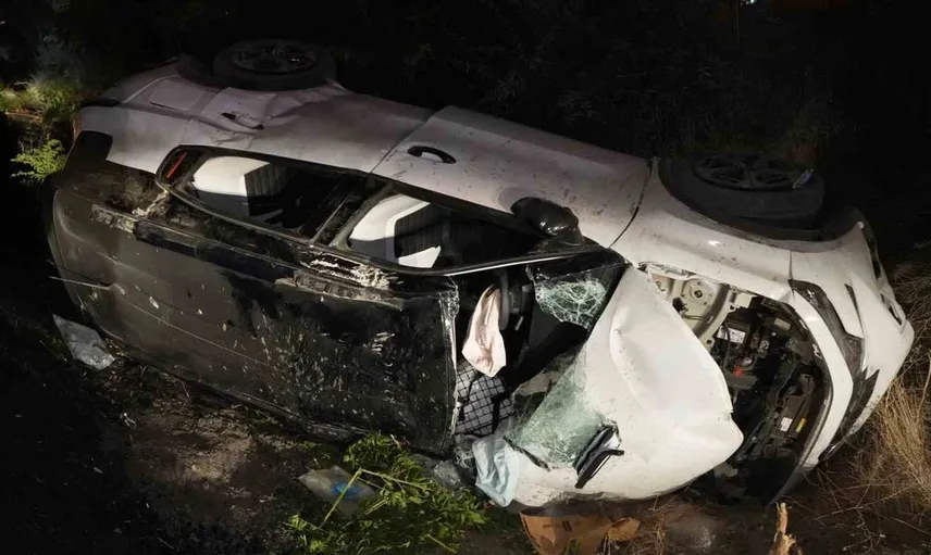 Kırıkkale'de takla atan otomobilin yolculuğu son buldu: 2 yaralı