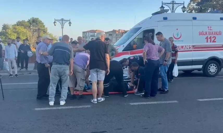 Tekirdağ'da otomobilin çarptığı 2 kadın hastaneye kaldırıldı