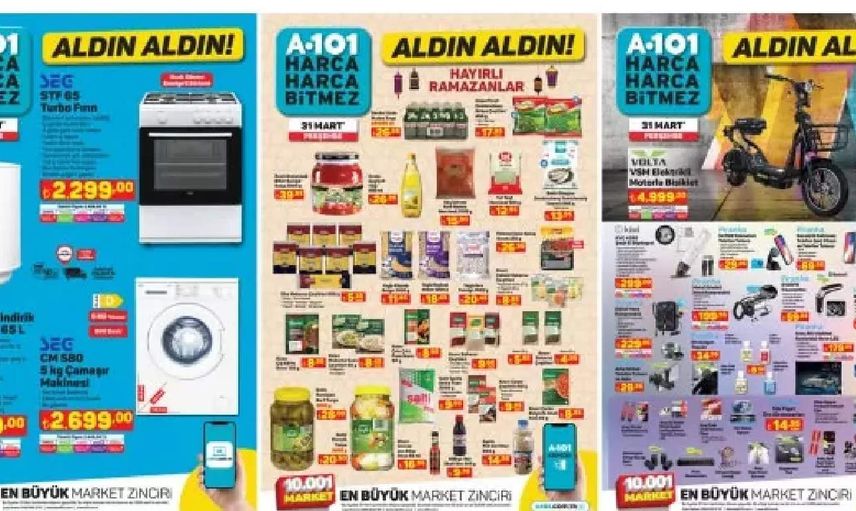 A101 31 Mart 2022 Ramazana özel aktüel indirimli ürünler kataloğu