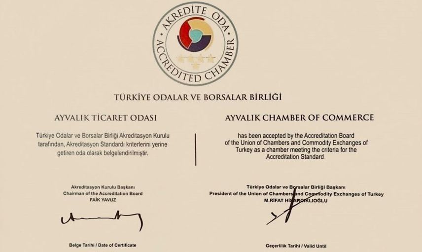 Ayvalık Ticaret Odası hizmet kalitesini tescilledi