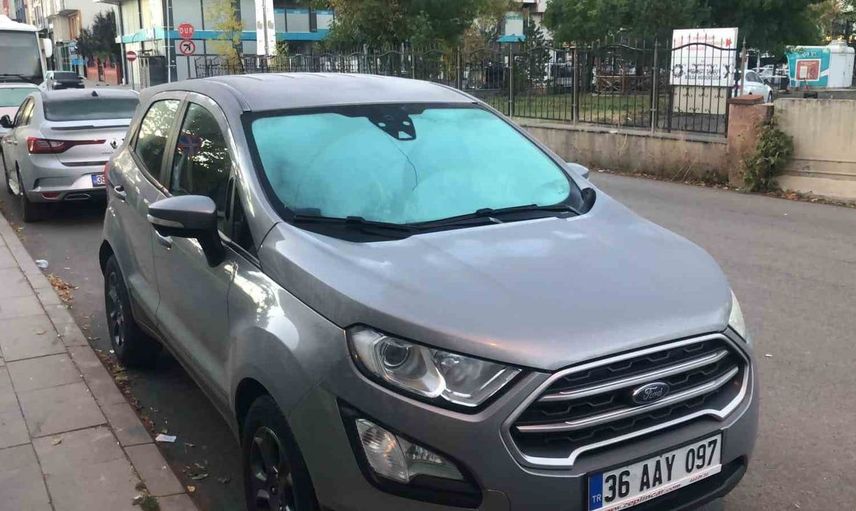 Kars'ta soğuk hava etkisini gösterdi: Eksi 7 derecede araçlar buz tuttu