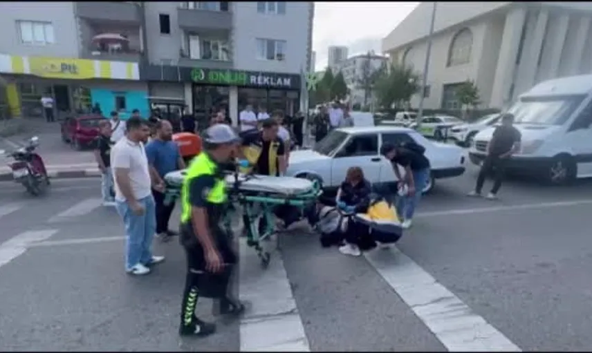 Bilecik'te motosikletin çarptığı yaya hastanelik oldu
