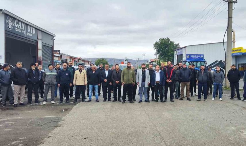 Şarkışla sanayi sitesindeki yıkım gerginliği esnafı bir araya getirdi