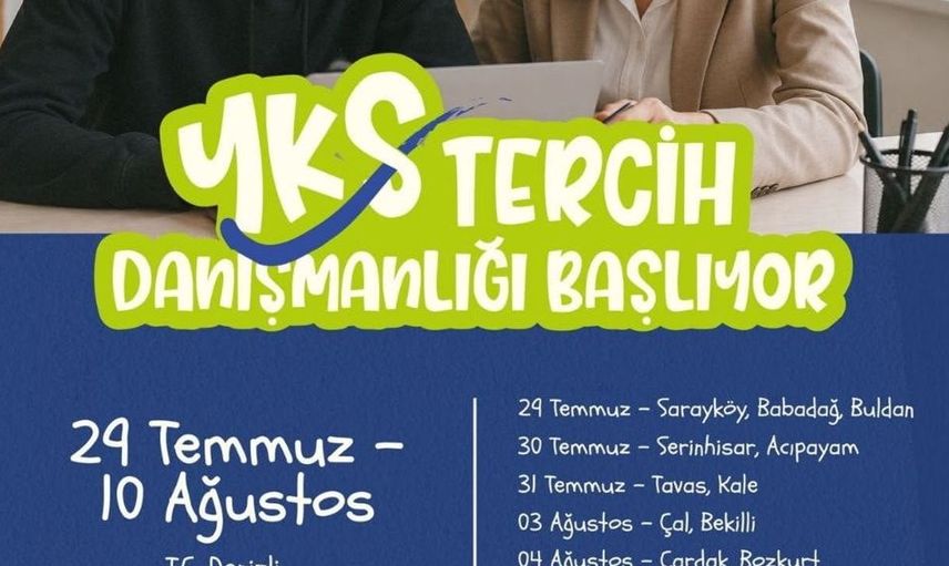Denizli'de YKS tercih danışmanlığı hizmeti başlıyor