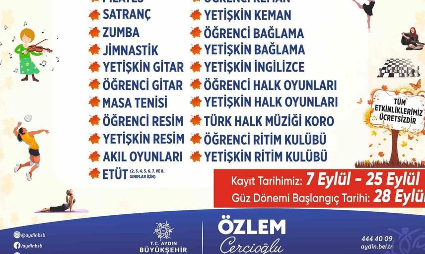 Aydın'da güz dönemi etkinlikleri tüm hızıyla başlıyor