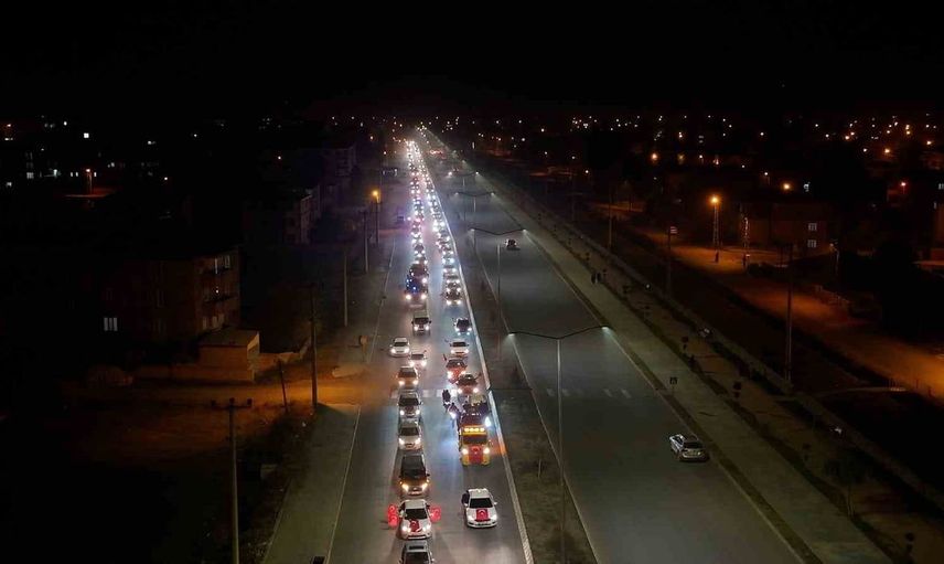 Iğdır’da Cumhuriyet’in 103’üncü yılı için muhteşem konvoy organizasyonu