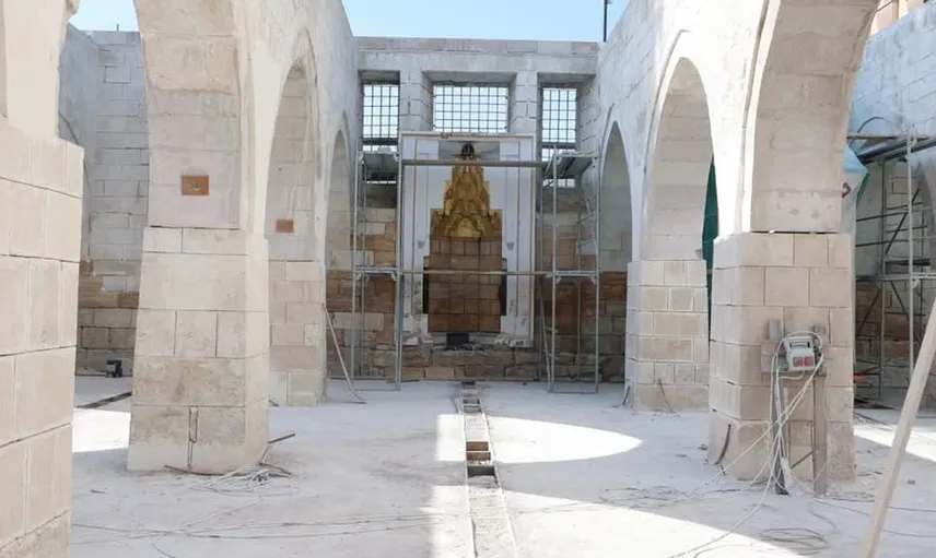 Sivas Ulu Cami'de devam eden restorasyon çalışmaları tarihi dokuyu koruyor