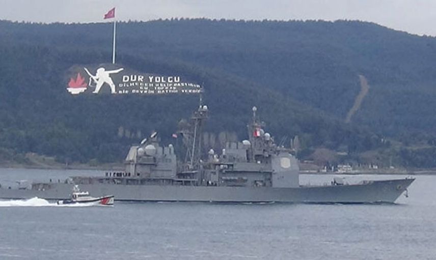 ABD Savaş Gemisi Çanakkale Boğazı'ndan Geçti