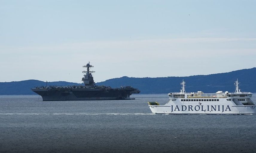 ABD’nin Dev Uçak Gemisi USS Gerald Ford Bakım İçin Hırvatistan’da