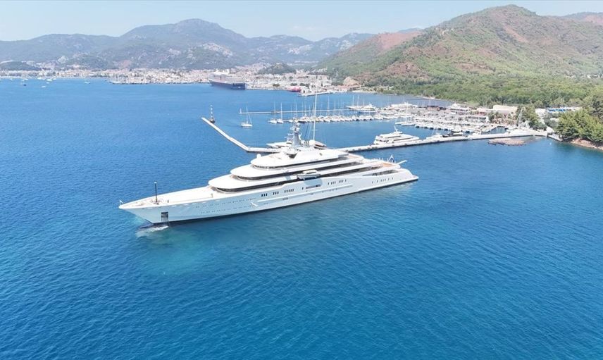Abramoviç'in Lüks Yatı 'Eclipse', Marmaris'ten Ayrıldı