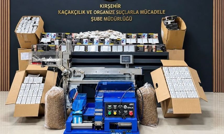 Kaçak tütün operasyonunda büyük miktarda malzeme ele geçirildi