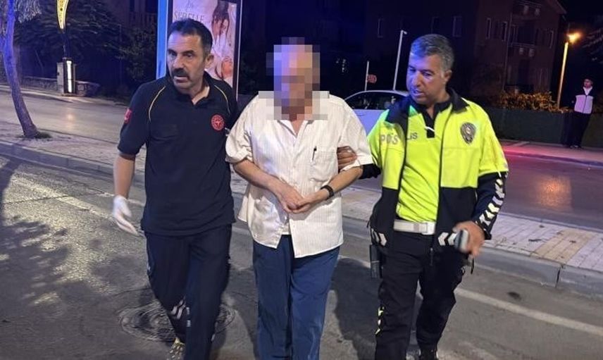 Kalp krizi geçiren sürücü, polislerden yardım istedi