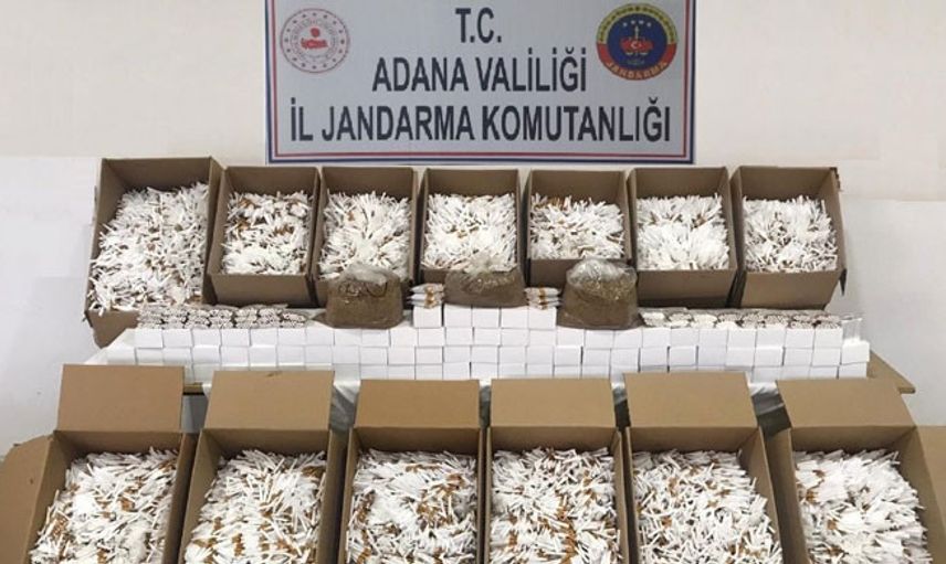 Adana'da 10 Milyon Kaçak Makaron Yakalandı