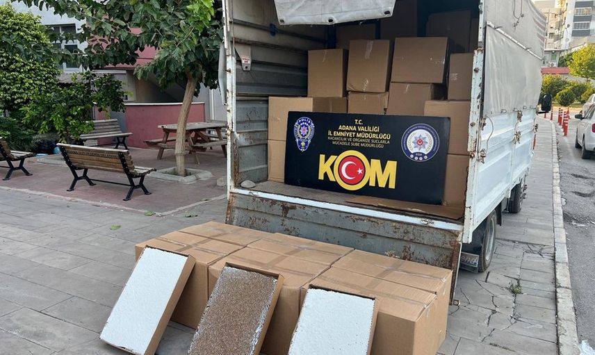 Adana'da Kaçak Makaron Operasyonu
