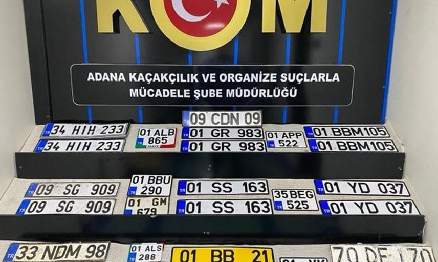 Adana'da Sahte Araç Plakası Operasyonu