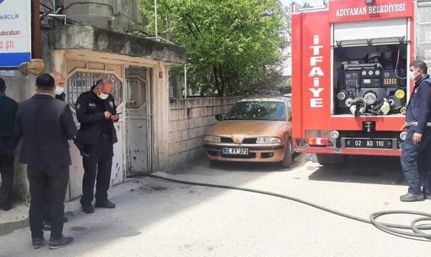 Adıyaman'da Kazan Dairesinde Yangın Çıktı