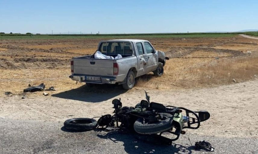 Adıyaman'da korkunç kaza! Kamyonet ile motosikletin çarpışması sonucu köy korucusu hayatını kaybetti