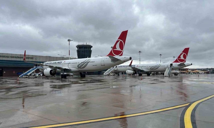 Olumsuz hava koşulları uçuşları etkiledi: Barselona ve Çukurova uçakları Çanakkale'ye yönlendirildi