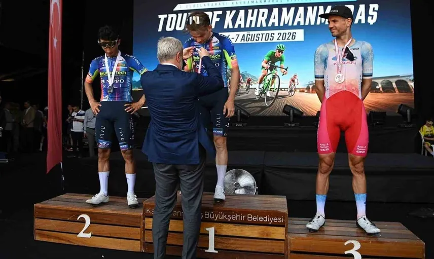 Kahramanmaraş'ta uluslararası bisiklet turnuvasında şampiyonluk Ukraynalı sporcunun