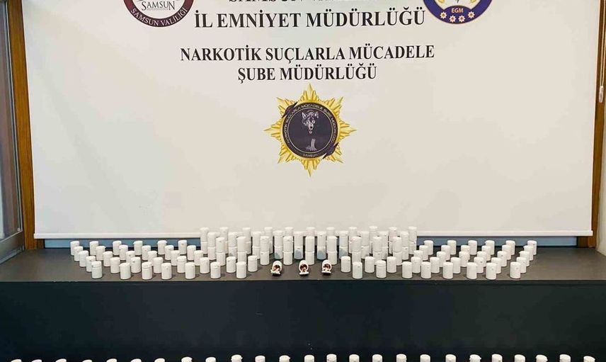 Samsun'da uyuşturucu operasyonunda büyük miktarda hap ele geçirildi