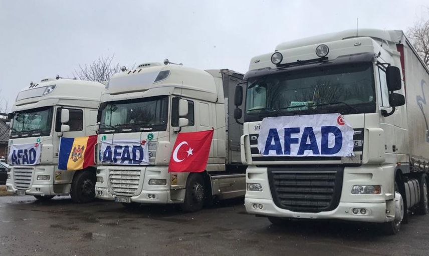 AFAD'ın insani yardım tırları Ukrayna ve Moldova'ya ulaştı!