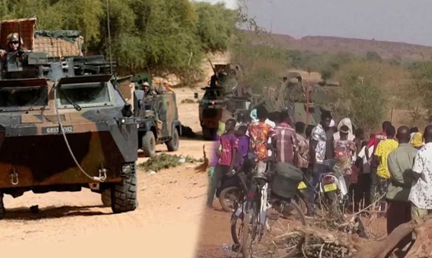 Afrika Karıştı: Fransa Karşıtı Eylem Yapanlar Askeri Konvoyun Önünü Kesti