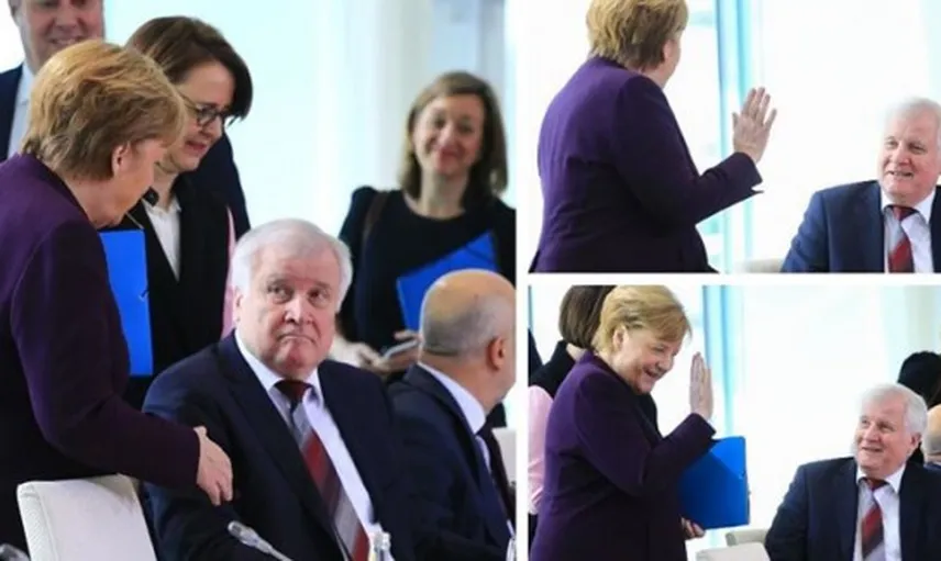 Almanya İçişleri Bakanı Seehofer, Merkel'in Elini Sıkmadı