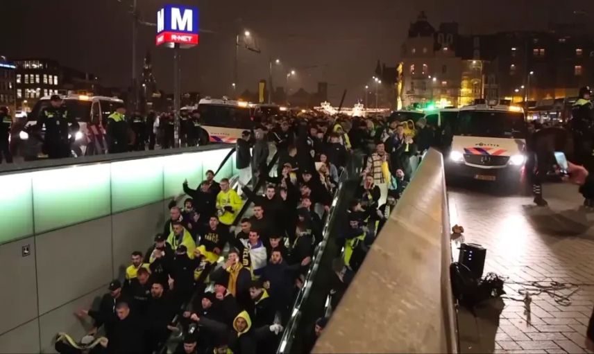 Amsterdam'da İsrail taraftarlarına Filistin tepkisi!