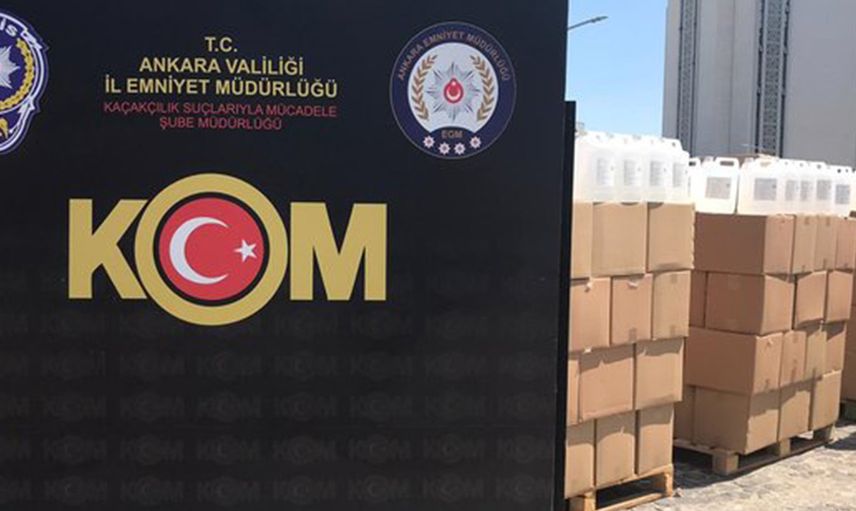Ankara’da 12 Ton Etil Alkol Ele Geçirildi