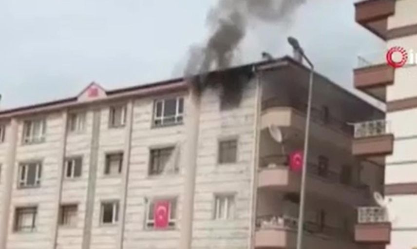 Ankara'da çıkan yangında korku dolu anlar yaşandı!
