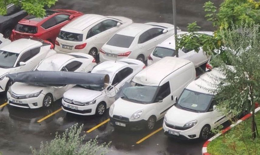 Ankara’da korku dolu anlar: F-4 uçağının parçası otoparka düşütü, MSB’den açıklama geldi