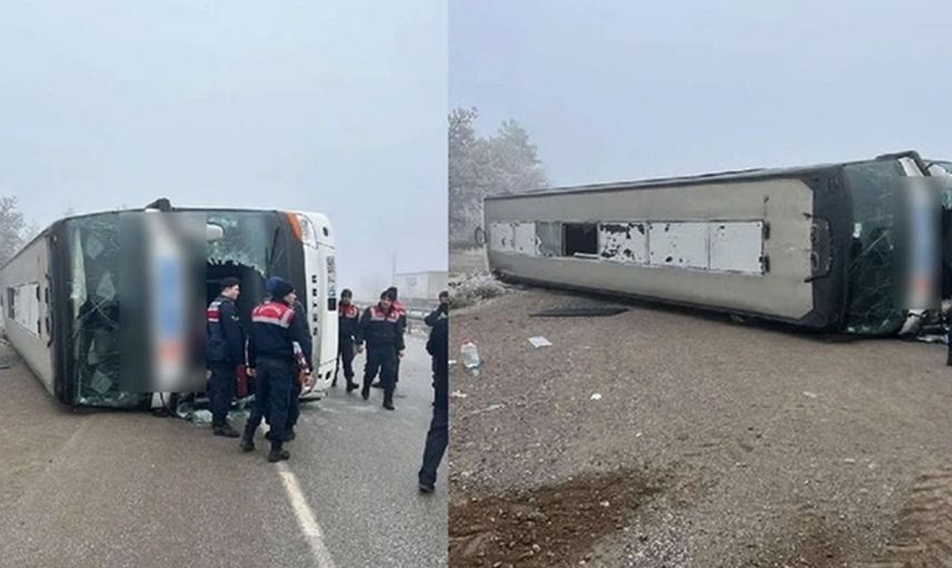 Ankara'da yolcu otobüsü kaza yaptı! Çok sayıda yaralı var