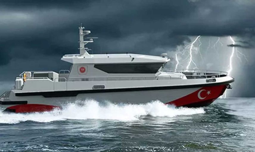 Antalya'da doğalgaz arayan gemiler için özel olarak botlar üretildi