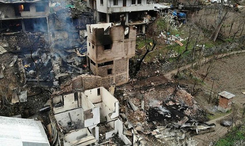 Artvin'de Büyük Yangın! Gün Ağarınca Korkunç Görüntüler Ortaya Çıktı