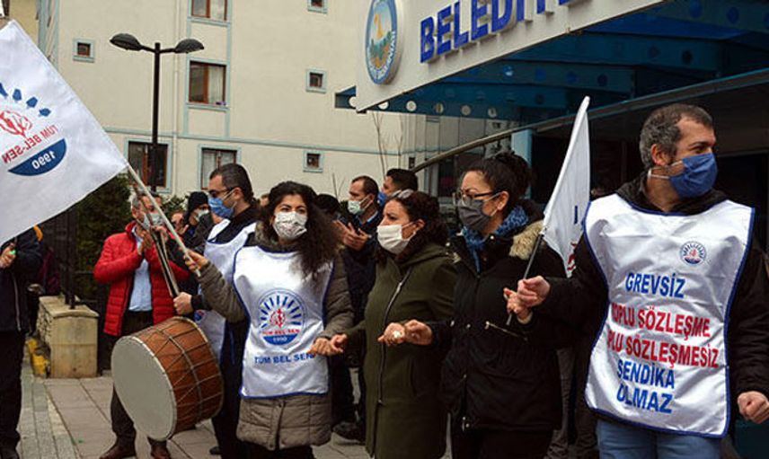 Avcılar Belediyesi Önünde Memurlardan Protesto