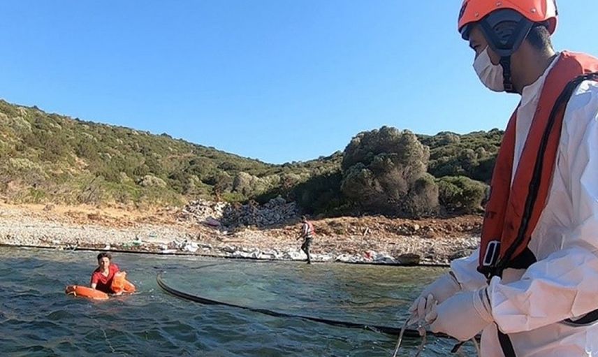 Aydın'da Yunanistan Unsurlarınca Türk Sularına İtilen 3 Göçmen Kurtarıldı