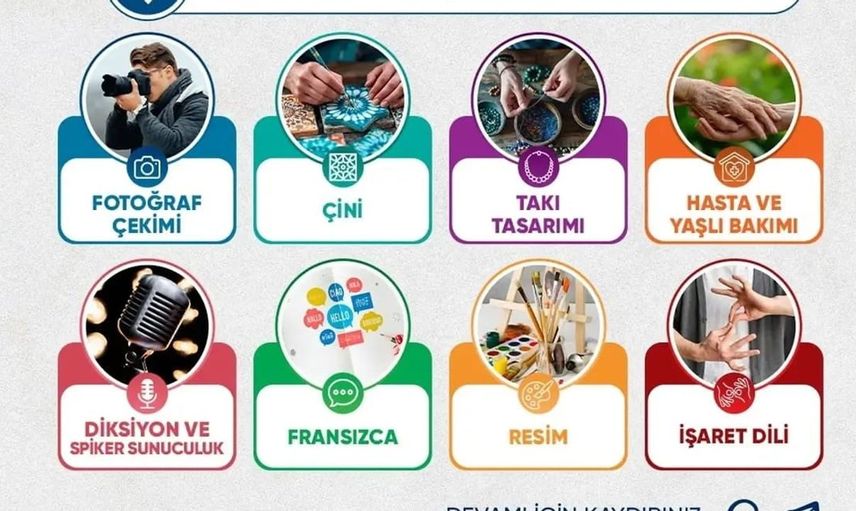 Atakum'da yeni kurs dönemine katılmak için başvurular başladı