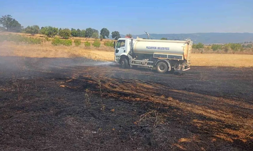 Bilecik'te anız yangınına hızlı müdahale: Yangın kontrol altına alındı