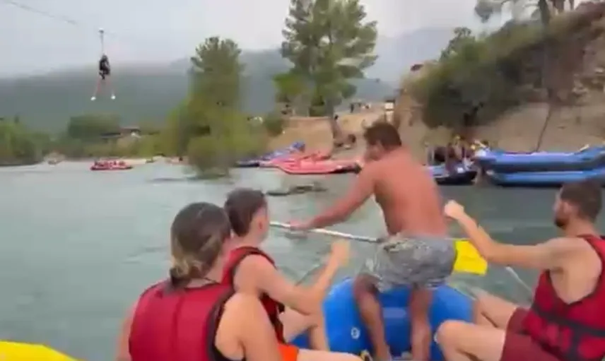 Köprülü Kanyon'da zipline kazası: Rafting rehberi hızlı müdahalesiyle çocuğu kurtardı