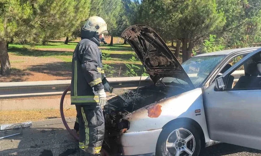 Hastaneden taburcu olduktan hemen sonra aracı alevlere teslim oldu