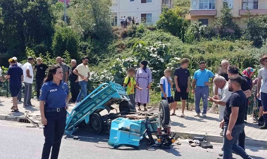 Samsun'da otomobil ve patpat kazasında 4 kişi yaralandı