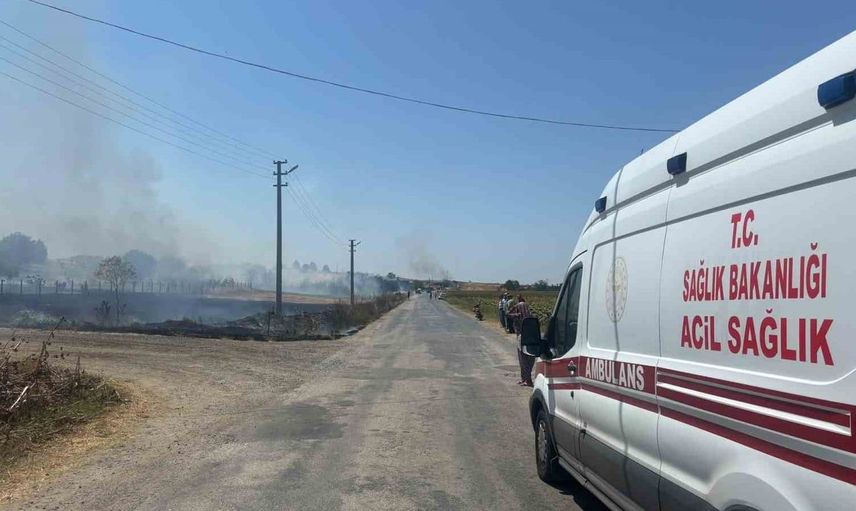 Lüleburgaz’da otluk alan ve anız yangını kontrol altına alındı