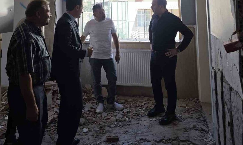 Gölbaşı Anadolu Lisesi'nde güvenli eğitim için güçlendirme çalışmaları devam ediyor