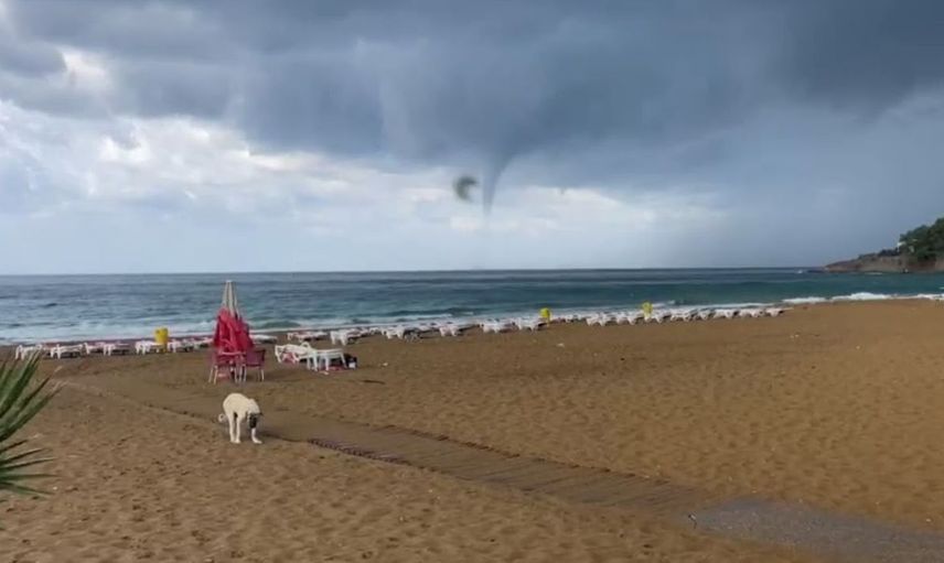 Alanya'da sabah saatlerinde hortum oluştu