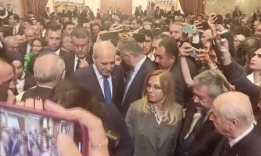 Bahçeli ve Kurtulmuş'tan Meclis resepsiyonunda güçlü birliktelik