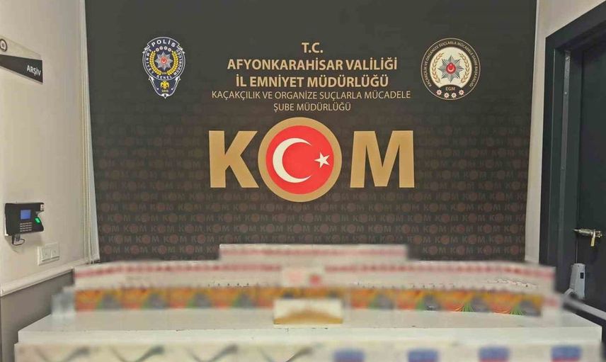 Afyonkarahisar’da polis kaçak sigara operasyonu düzenledi